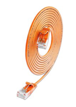 SLIM Patchcords SLIM-L-UU-K6A 0.1 OR nätverkskablar Orange 0,1 m Cat6a U/UTP (UTP)