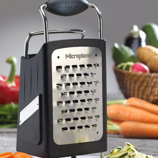Microplane 34006 Boks rivejern Sort, Rustfrit stål