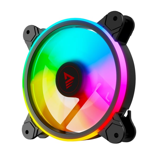 Miniatyrbillede 2 af 10: Savio FAN-01 4-pack 120mm ARGB fan including controller and remote control Computerkabinet Ventilator 12 cm Sort 4 stk