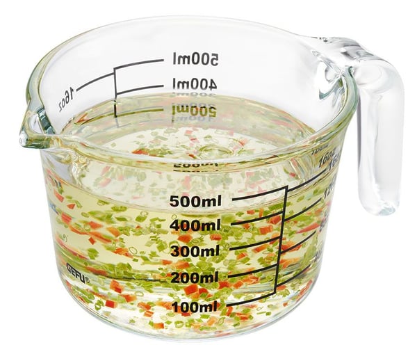 GEFU DIMENSO målebæger 0,5 L Borosilikatglas