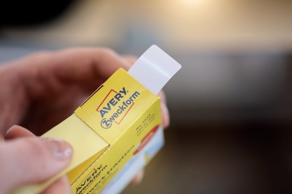 Avery 3855 självhäftande etiketter Rund Permanent Grön 250 styck