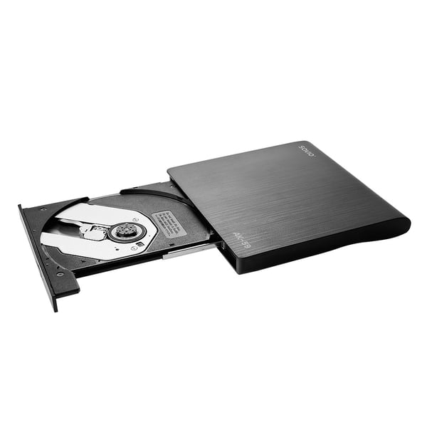 Miniatyrbild 3 av 6: Savio AK-59 External slim CD/DVD Recorder R/RW - USB-C/USB-A black optiska enheter DVD±RW Svart