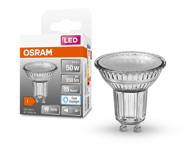 Osram LED Star LED-lampor 6500 K 4,3 W GU10 F