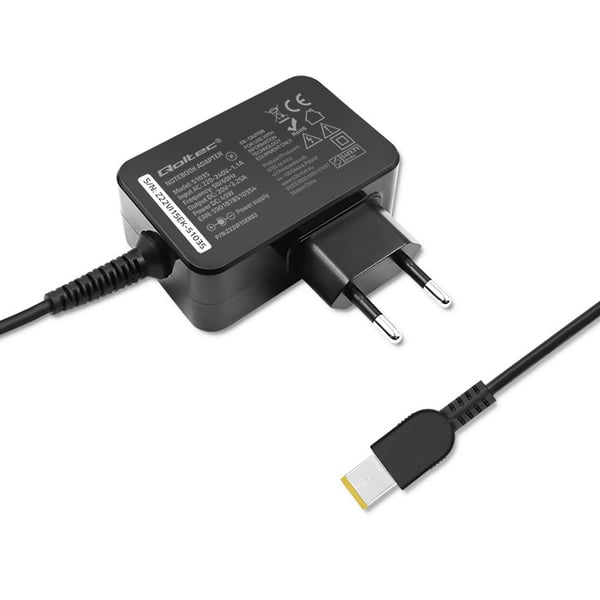 Qoltec 51035 virta-adapteri ja vaihtosuuntaaja Sisätila 45 W Musta