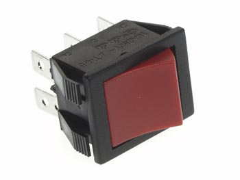 Velleman R905B/R strömbrytare Vippströmställare 6P Svart, Röd