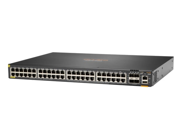 Pikkukuva 2 / 3: HPE Aruba Networking Aruba 6300F 48-port 1GbE Class 4 PoE & 4-port SFP56 Hallittu L3 Gigabit Ethernet (10/100/1000) Power over Ethernet -tuki 1U Harmaa