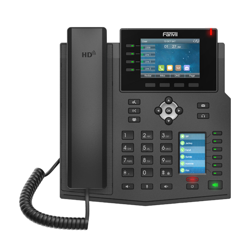 Fanvil X5U IP-telefon Sort 16 Linier LCD Wi-Fi