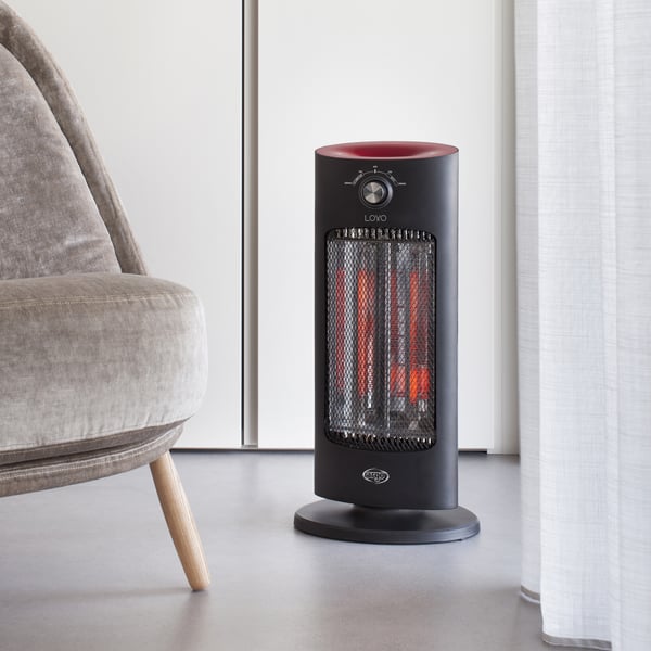 Argoclima 191070203 elektrisk rumsvärmare inomhus Svart, Röd 800 W Elektrisk kvartsvärmare