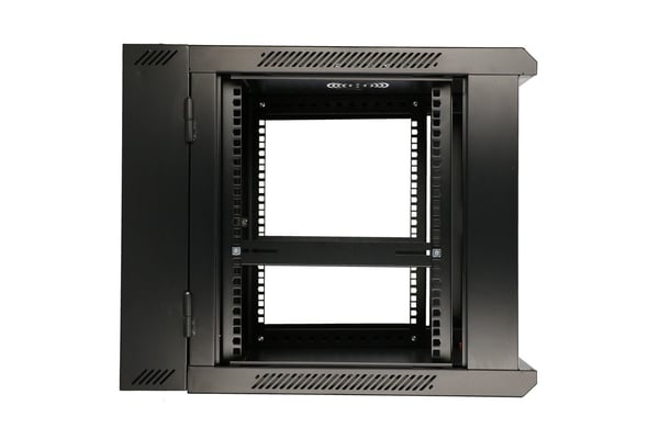 Extralink 6U 600X600 AZH WALL-MOUNTED RACKMOUNT CABINET SWING TYPE BLACK Väggmonterad rack Svart
