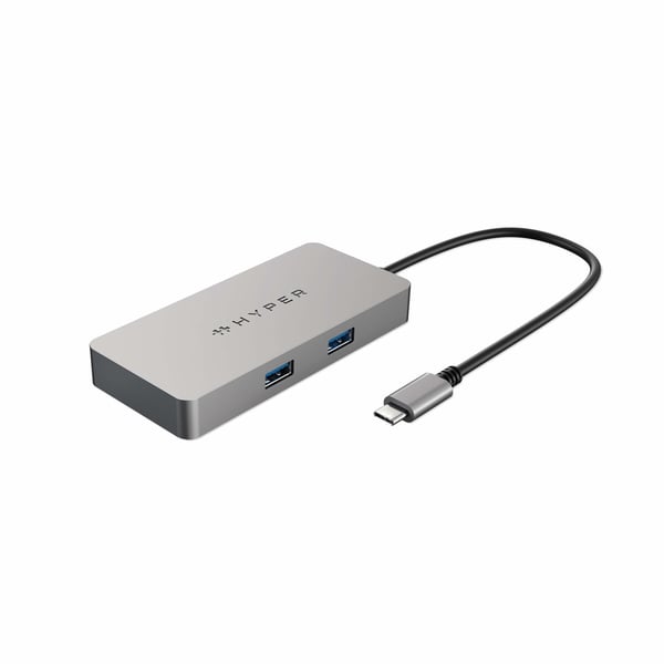 HYPER HDMB2 dockingstation USB 3.2 Gen 1 (3.1 Gen 1) Type-C Rustfrit stål
