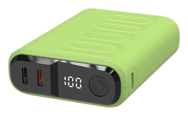 Miniatyrbillede 1 af 5: RealPower PB-10000C PD+ 10000 mAh Lysegrøn