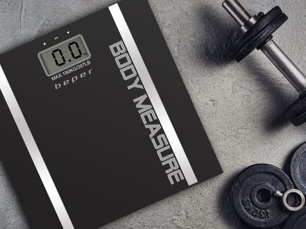 Beper 40.808A Rektangel Svart Elektronisk personvåg
