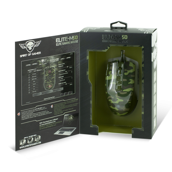 Miniatyrbillede 5 af 6: Spirit of Gamer Elite-M50 mus Spil Ambidextrous USB Type-A Optisk 4000 dpi