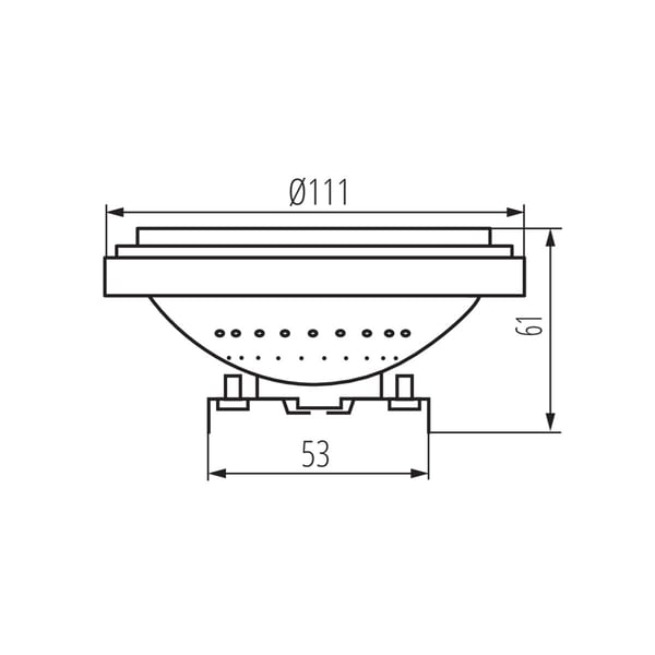 Kanlux LED-lampa IQ-LED AR111 13W NW neutralvit, 4000K, 950lm, 12V AC/DC dimbar
