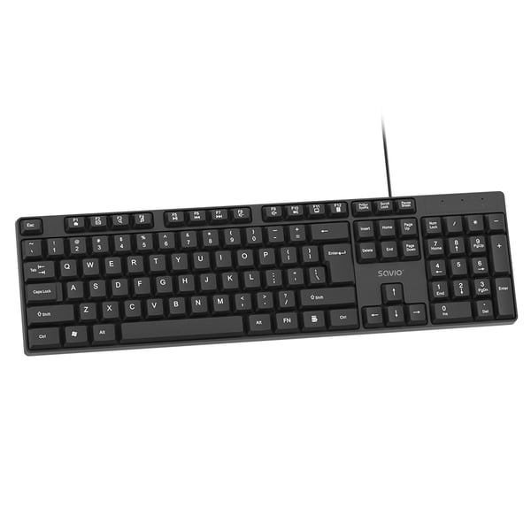 Miniatyrbillede 11 af 11: Savio KB-01 tastatur Hjemme/kontor USB QWERTY US engelsk Sort