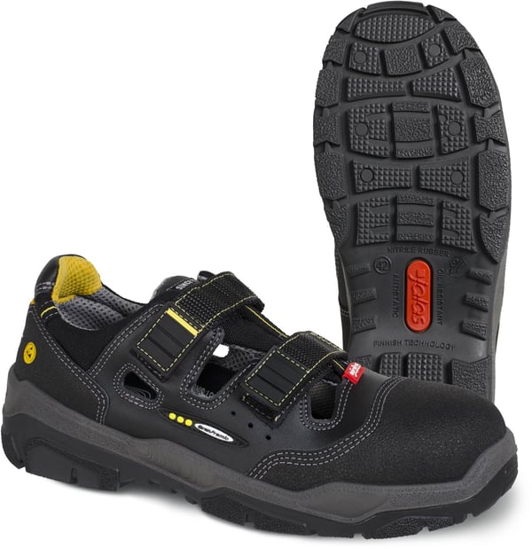 Ejendals 1510 Antislip Unisex Sort, Grå, Gul