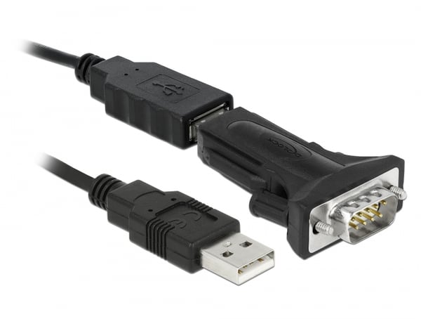 Miniatyrbild 1 av 4: DeLOCK 66286 seriella kablar Svart 0,8 m USB Type-A DB-9