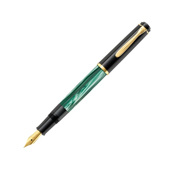 Pelikan 994145 fyldepen Indbygget påfyldningssystem Sort, Guld, Grøn, Marmor farve 1 stk
