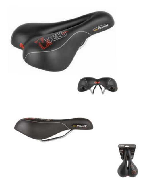 Miniatyrbillede 2 af 2: Velo Plush Gel D2 Spore Unisex Cykelsadel