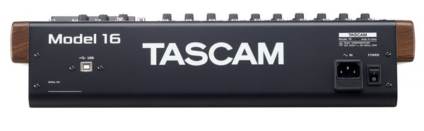 Miniatyrbillede 8 af 10: Tascam MODEL 16 audio mixer 16 kanaler 20 - 30000 Hz Sort, Guld, Træ