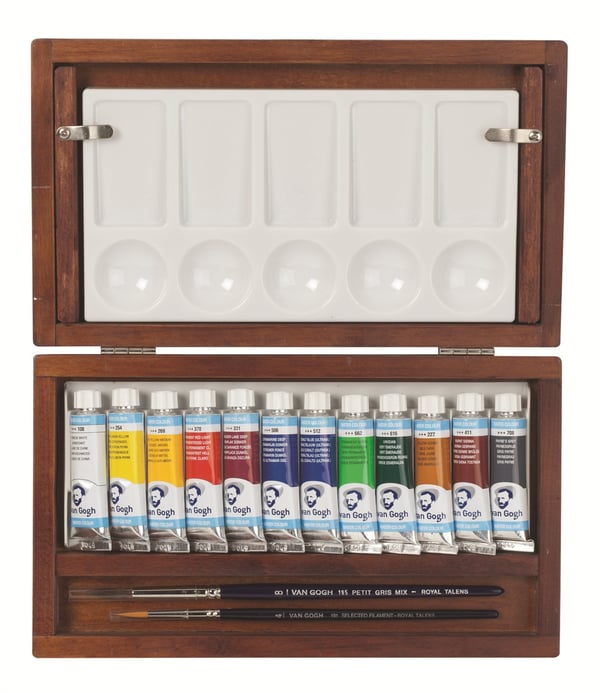 Van Gogh 20840112 vesiohenteinen maali Sininen, Vihreä, Harmaa, Punainen, Valkoinen, Keltainen 10 ml Tuubi 12 kpl