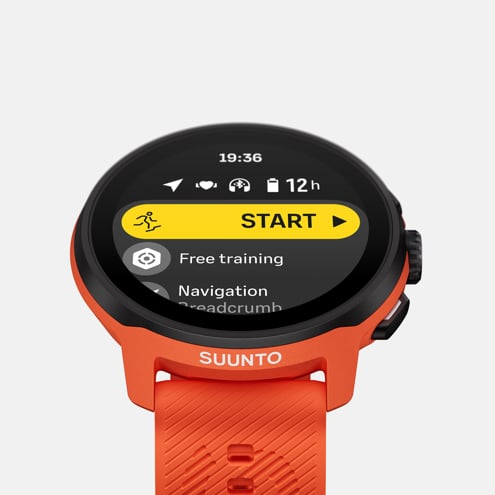Suunto Run 3,35 cm (1.32") AMOLED 46 mm Digital 466 x 466 pixel Berøringsskærm Sort, Orange GPS (satellit)