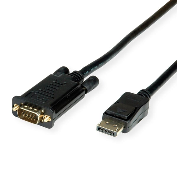 Miniatyrbillede 1 af 2: VALUE 11.99.5802 videokabel adapter 2 m VGA (D-Sub) DisplayPort Sort