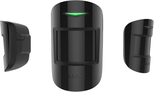 Miniatyrbillede 1 af 2: Ajax MotionProtect Plus Passiv infrarød (PIR) sensor/mikrobølgesensor Trådløs Væg Sort
