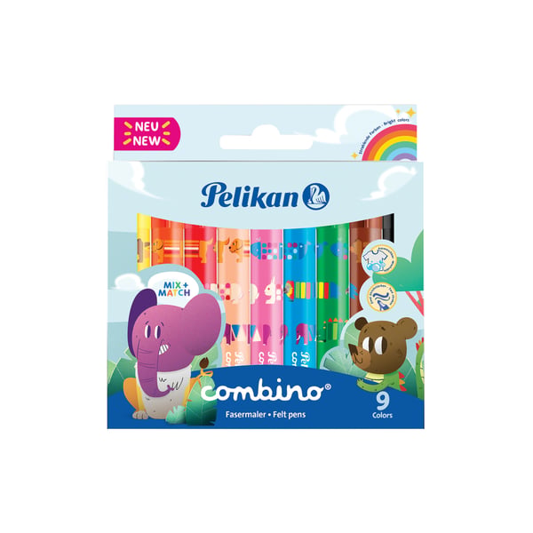 Miniatyrbillede 1 af 2: Pelikan Combino Super 411 filtpen Flerfarvet 9 stk