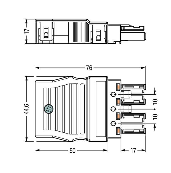 Miniatyrbild 3 av 3: Wago 770-104 kabelkontakter PCB Svart