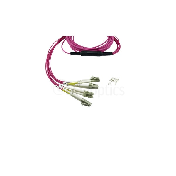 BlueOptics SFP5141FU7.5MKB InfiniBand och fiberoptisk kabel 7,5 m MPO/UPC 4xDuplex LC/UPC Svart, Rosa