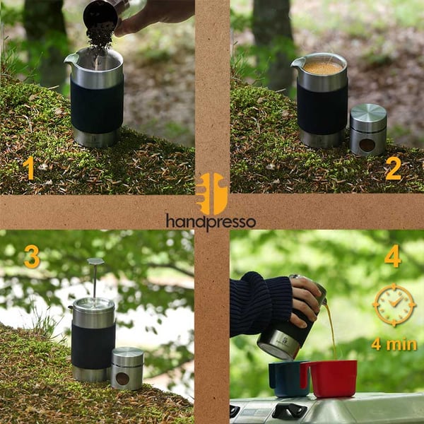 Pikkukuva 3 / 5: Handpresso Travel Press Musta, Hopea