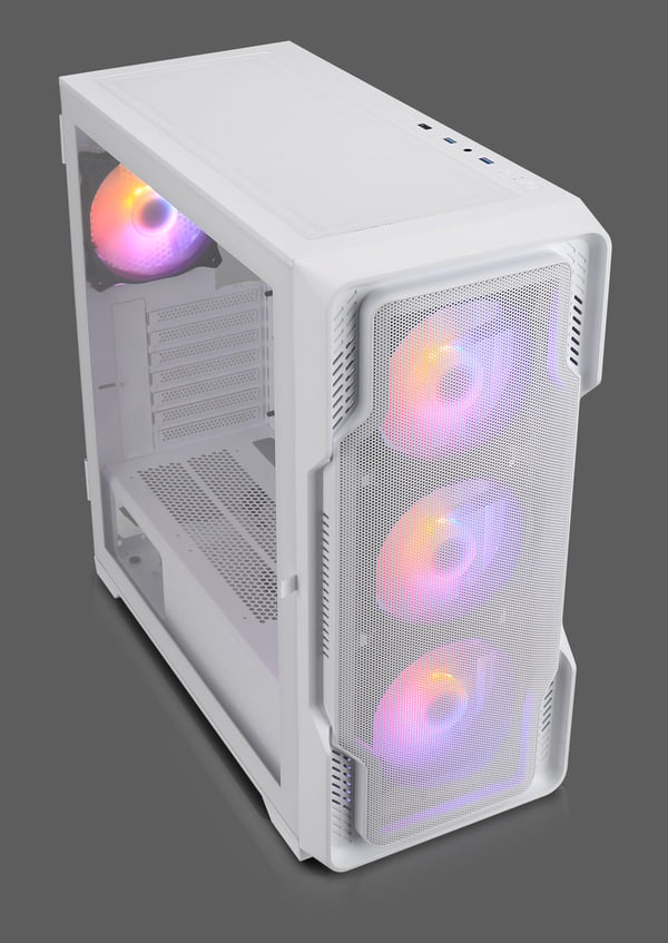 Miniatyrbillede 1 af 10: Nanoxia DS-9ARGB-W computeretui Midi Tower Hvid