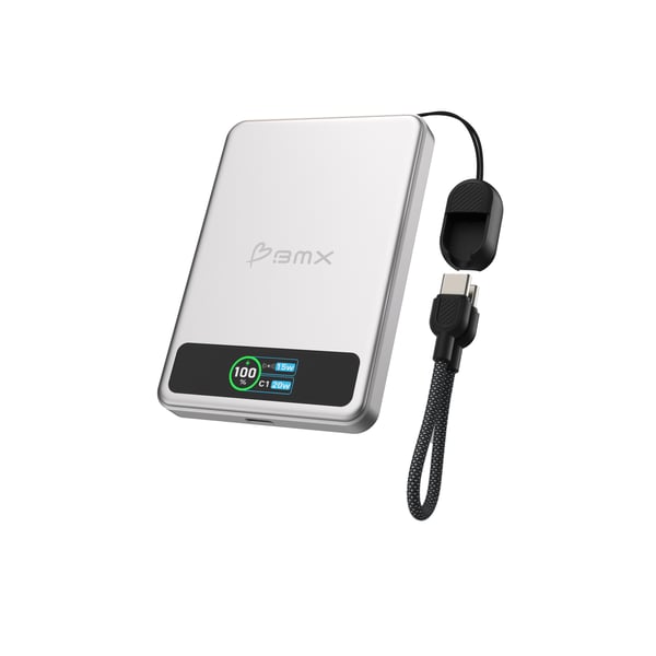 Miniatyrbillede 5 af 5: BMX - Better Mobile Xperience B939-05-SI powerbank Halvfast tilstand 5000 mAh Trådløs opladning Sølv