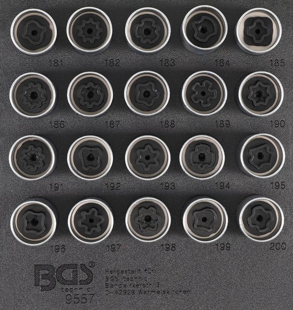 Miniatyrbillede 1 af 2: BGS technic Tool Tray 1/6: Rim Lock Socket Set for Opel / Vauxhall (Version B)
