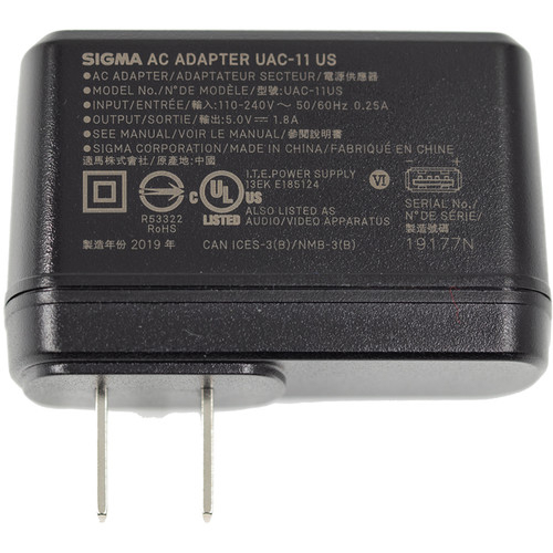 Sigma FP USB AC ADAPTER UAC-11 EU eladaptrar inomhus Svart