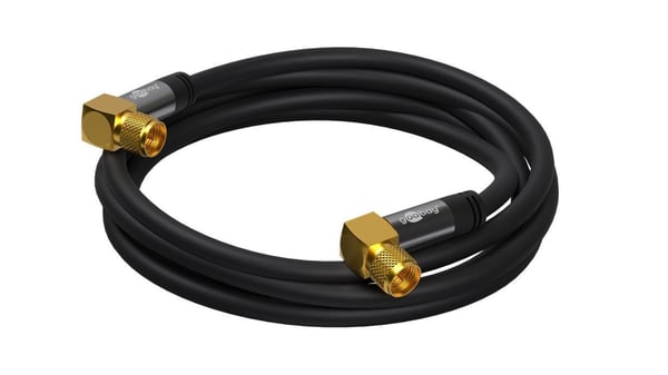 Wentronic 70573 koaxial kabel 2 m F Sort