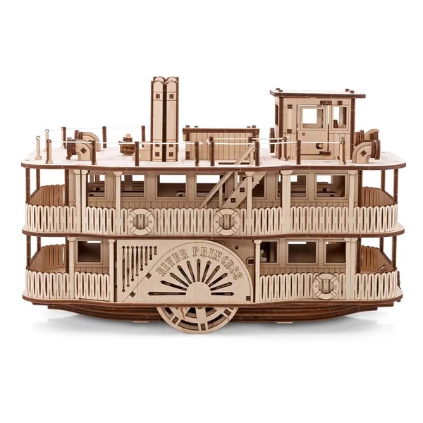 Eco Wood Art Paddle Steamer River Princess 3D-pussel 416 styck Fartyg