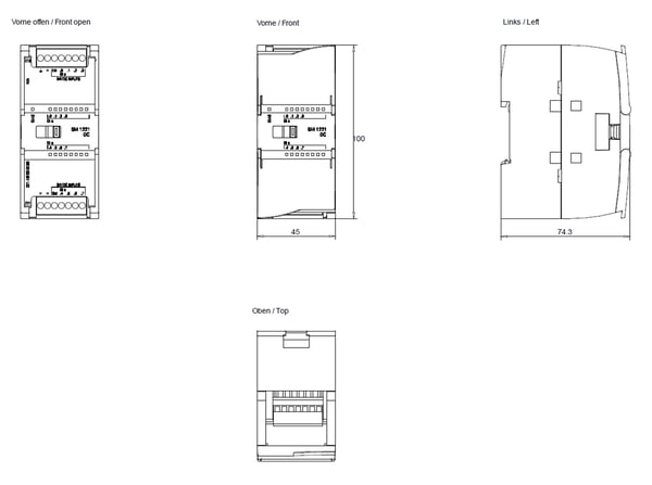 Miniatyrbillede 3 af 3: Siemens 6ES7221-1BF32-0XB0 digital & analog I / O-modul Kildekanal