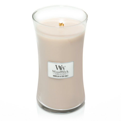 WoodWick 93191 stearinljus Andra Jasmin, Havssalt, Vanilj Vit 1 styck