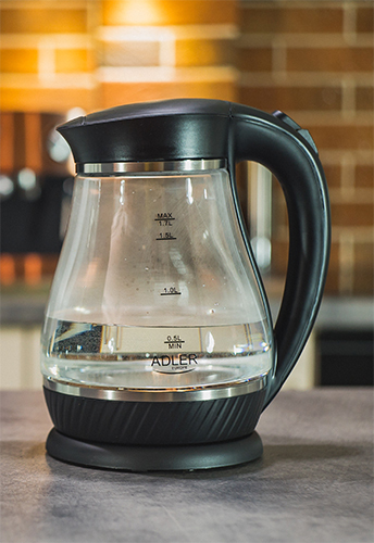 Miniatyrbillede 4 af 8: Adler AD 1274 B elkedel 1,7 L 2200 W Sort, Transparent