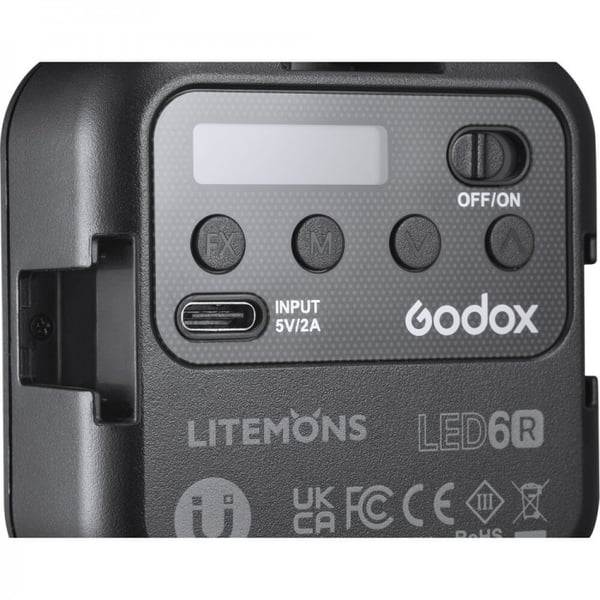 Godox LED6R kameraflash Videokamera blitz Sort