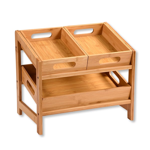 Miniatyrbillede 1 af 3: Kesper 58851 hylde Fritstående Bamboo Naturlig