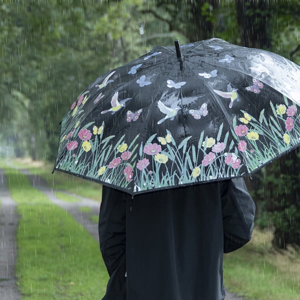 Miniatyrbillede 7 af 9: Esschert Design TP275 paraply Sort Stål Polyester Fuld størrelse