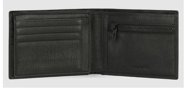 Miniatyrbillede 3 af 3: Piquadro PU5761APR Tegnebog Sort Læder, Polyester