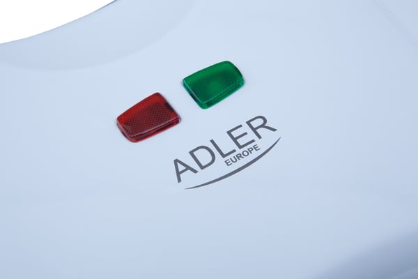 Adler AD 311 vaffeljern 2 vaffel/vafler 700 W Sort, Hvid