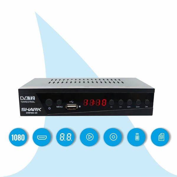 Manta DVBT005-SH TV set-top boks Terrestrisk Fuld HD Sort