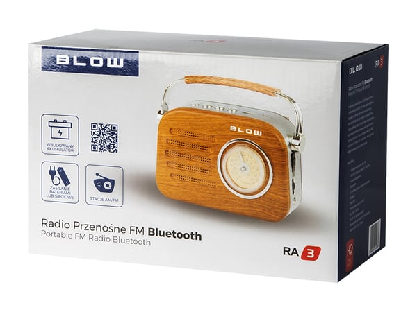 BLOW 77-532# radio Bærbar Analog Træ