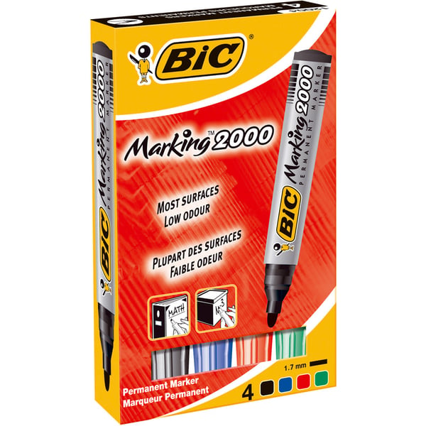 BIC 8209112 speedmarker Sort, Blå, Grøn, Rød 4 stk