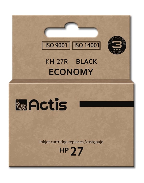 Actis KH-27R Blæk (erstatning HP 27 C8727A; Standard; 20 ml; sort)